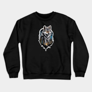 Allein in der Stadt: Der einsame Wolf Crewneck Sweatshirt